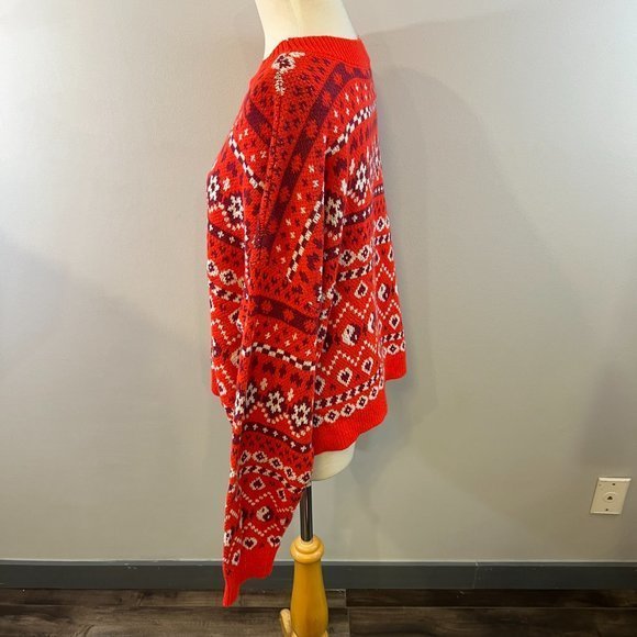 NWOT BP Orange Red Scoop Neck Knit Holiday Sweater (3X) - Picture 4 of 7